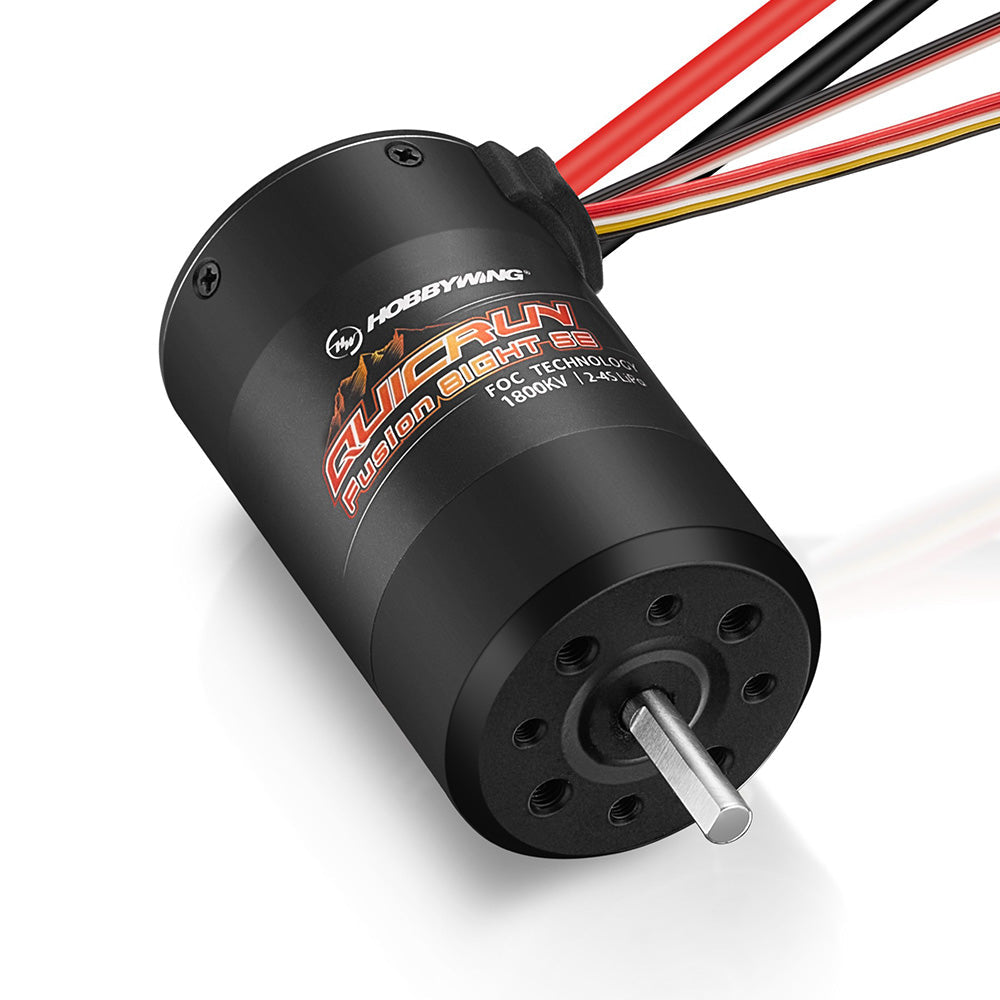 Hobbywing QUICRUN Fusion 8IGHT SE integrated ESC and 1800KV motor with pre-wired leads and output shaft