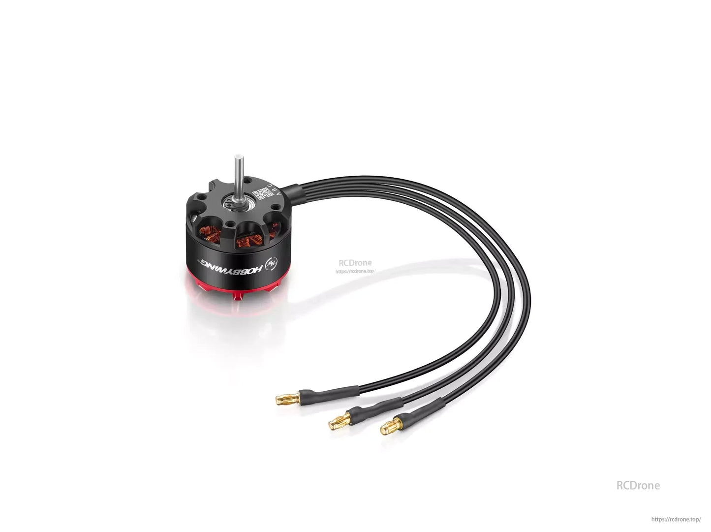 Hobbywing QUICRUN 3530SL brushless motor with steel shaft and three ESC leads with gold bullet connectors