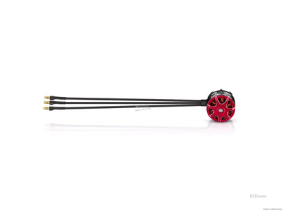 Hobbywing QUICRUN 3530SL outrunner brushless motor with red housing and three bullet-connector leads