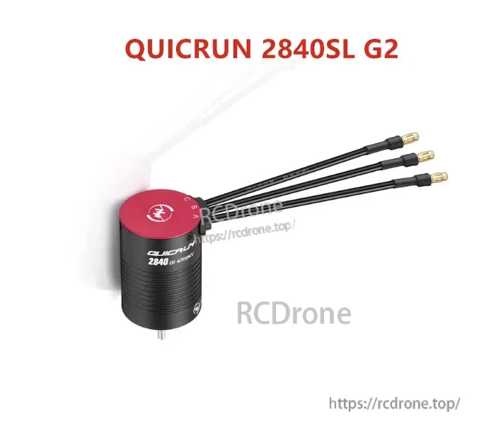 Hobbywing QUICRUN WP 12BL45 G2 ESC, Hobbywing QUICRUN 2840SL G2 brushless motor with three lead wires and bullet connectors