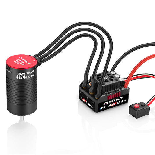 Hobbywing QUICRUN WP 8BL150 G2 ESC, Hobbywing Quicrun WP 8BL150 G2 brushless ESC with Quicrun 4274 G2 2000KV motor and on/off switch