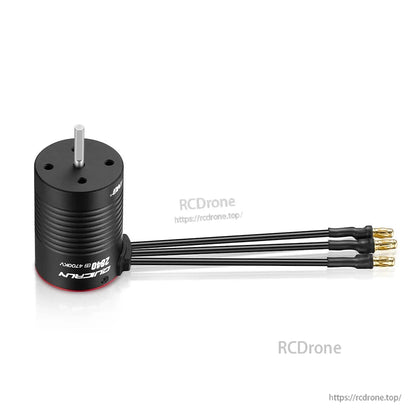 Hobbywing QuicRun 2840SL G2 4700KV brushless motor with steel shaft and 3 bullet-connector leads