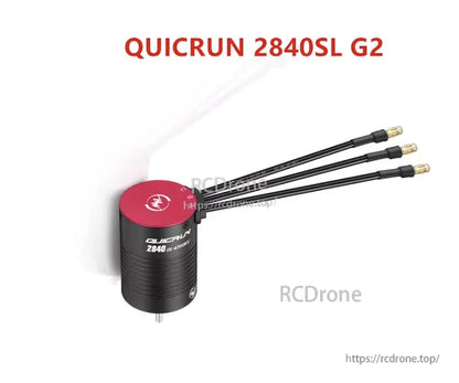 Hobbywing QuicRun 2840SL G2 4700KV sensorless brushless motor with three bullet connector leads