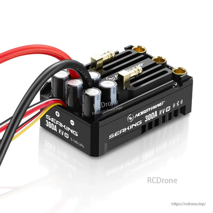 Hobbywing SEAKING 300A HV V4 ESC (5-14S LiPo) IP67 Su Geçirmez, Bluetooth HW LINK, Veri Kaydı, 180cm RC Tekne için