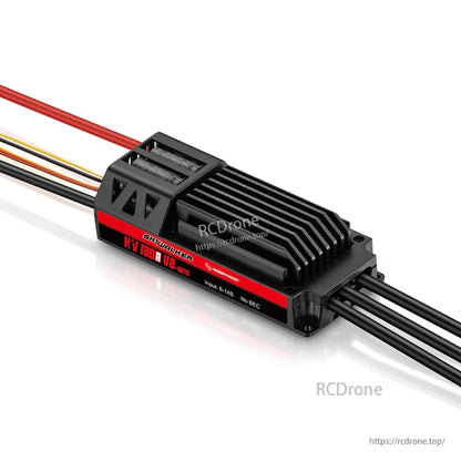 Hobbywing SkyWalker HV 130A V2 OPTO brushless ESC with finned heatsink, 6–14S input, no BEC