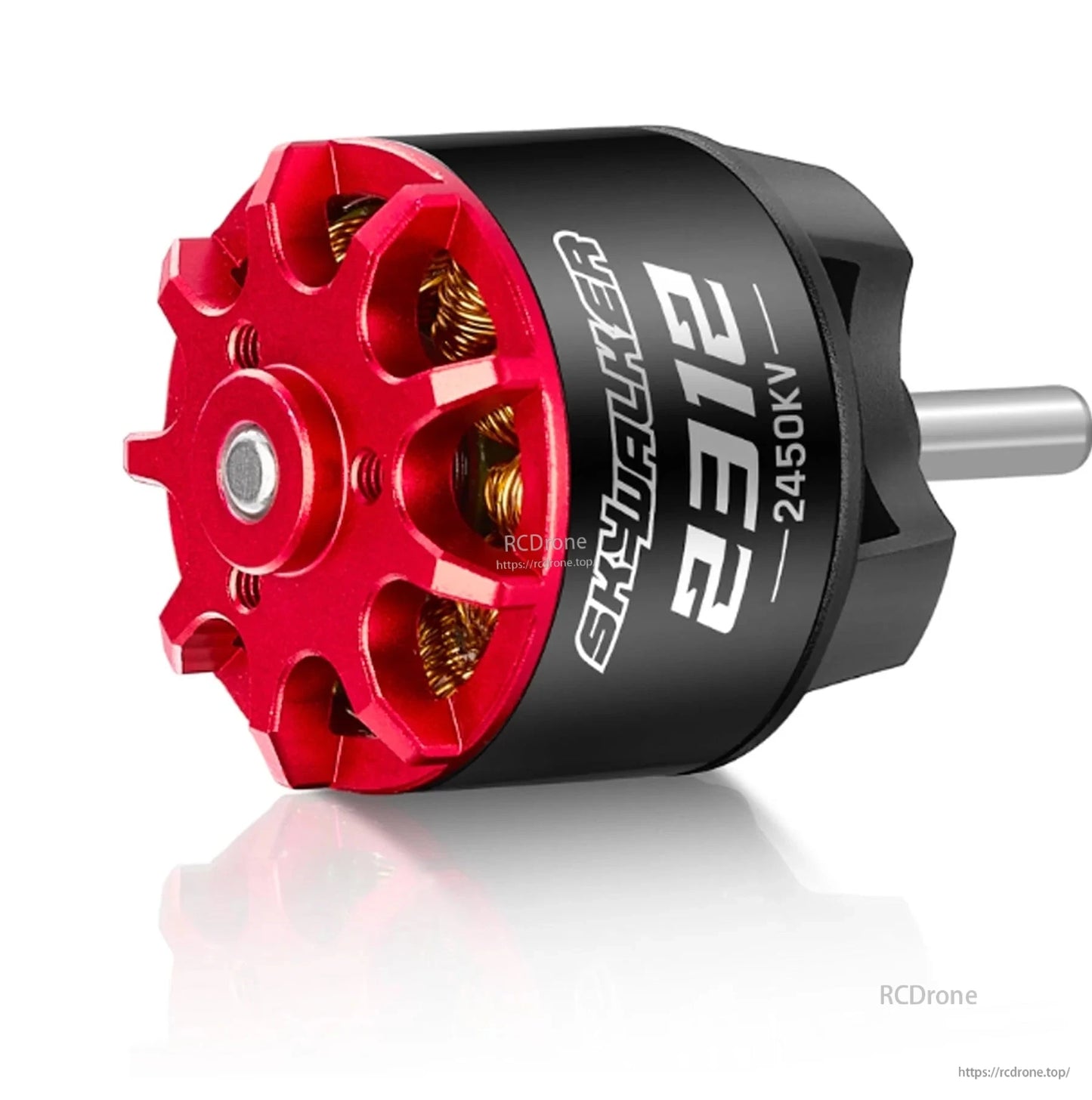 Hobbywing Skywalker 2312 SL Motor, Hobbywing Skywalker 2312 2450KV brushless motor with red bell and black can housing