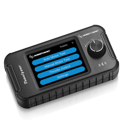 Hobbywing Tunalyzer Tool of Motor, Hobbywing Tunalyzer motor analyzer tool with touchscreen menu and rotary throttle knob for auto and manual motor tests