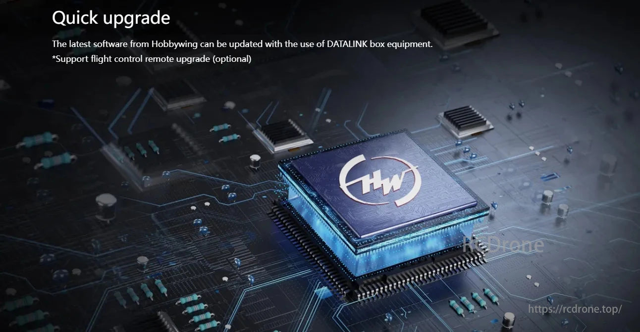 Hobbywing XRotor H100A 14S Foc V1 ESC, Quick upgrade: Hobbywing software updates via DATALINK box, supports remote flight control.