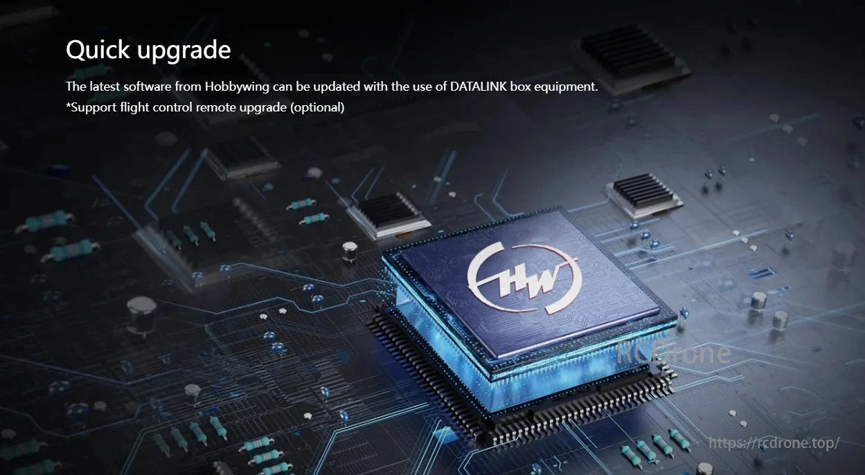 Hobbywing XRotor H120A 14S Foc V1 ESC, Quick upgrade: Hobbywing software updates via DATALINK box, optional remote.