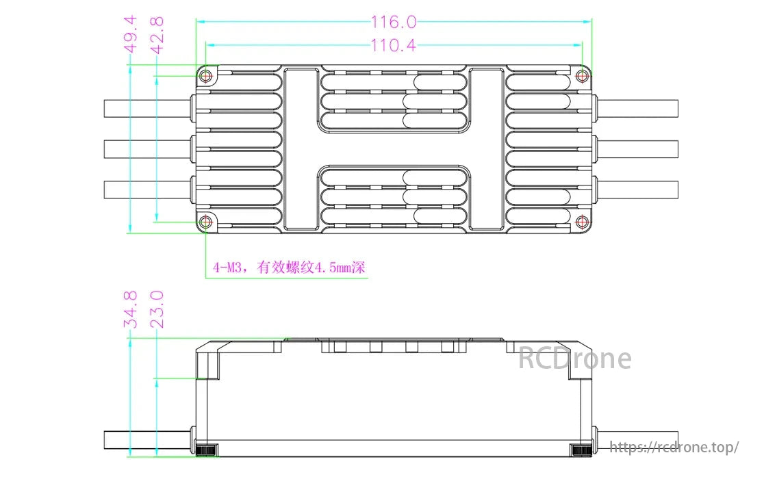 Hobbywing XRotor H120A 18S FOC 120A ESC, The H120A integrates advanced technologies for mission-critical aerial systems, including FOC vector control, CAN communication, and robust thermal management.