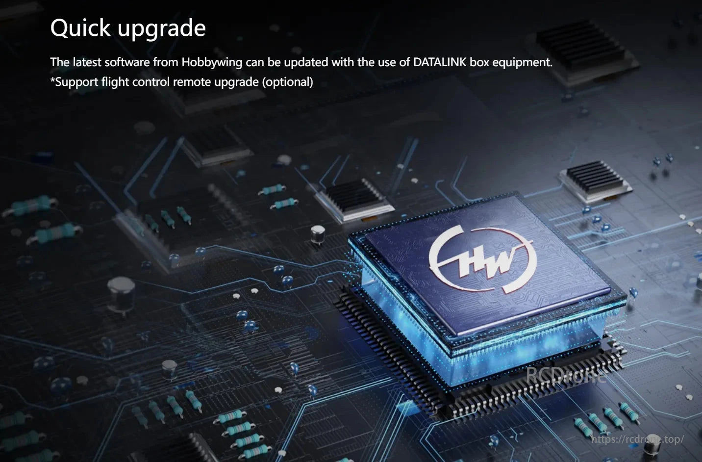 Hobbywing XRotor H120A 18S FOC 120A ESC, Quick upgrade: Hobbywing software updates via DATALINK box, optional flight control.