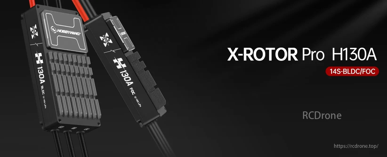 Hobbywing XRotor H130A 14S BLDC/FOC Brushless ESC, X-ROTOR Pro H130A, 14S-BLDC/FOC from Hobbywing offers advanced motor control for high-performance applications with compact, efficient design.