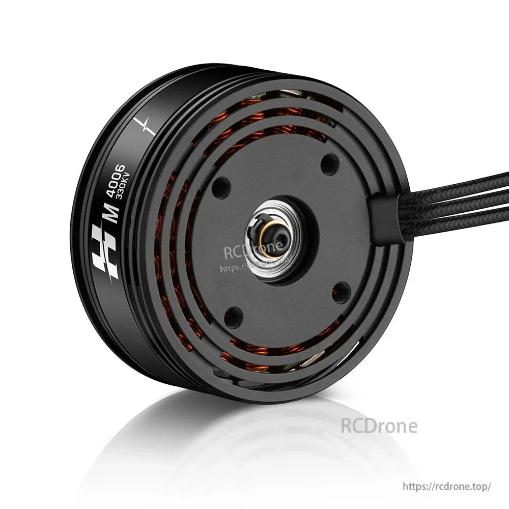 Hobbywing XRotor M4006 Industrial Drone Motor, Hobbywing XRotor M4006 330KV brushless drone motor with black outrunner housing and three lead wires