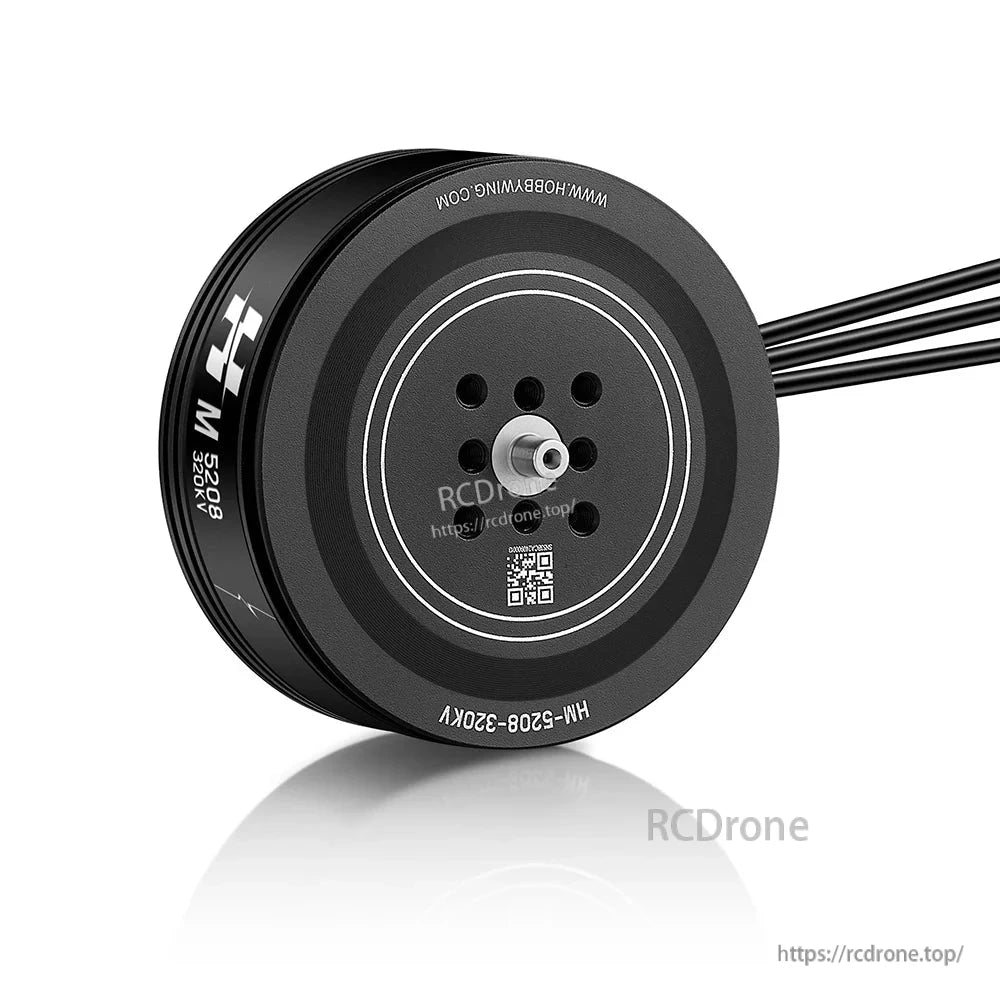 Hobbywing XRotor M5208 Light Motor, Hobbywing XRotor M5208 Light brushless motor, 320KV, black round housing with three power wires