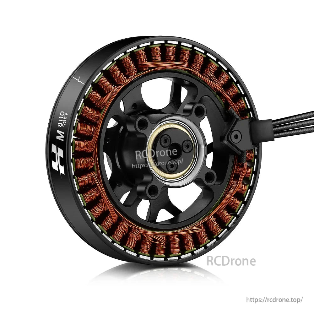 Hobbywing XRotor M8110 95KV multirotor drone motor with exposed copper windings and three-wire lead