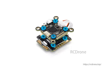 Hobbywing XRotor 20x20 drone stack with F7 flight controller and 4-in-1 ESC, micro USB and soft grommets