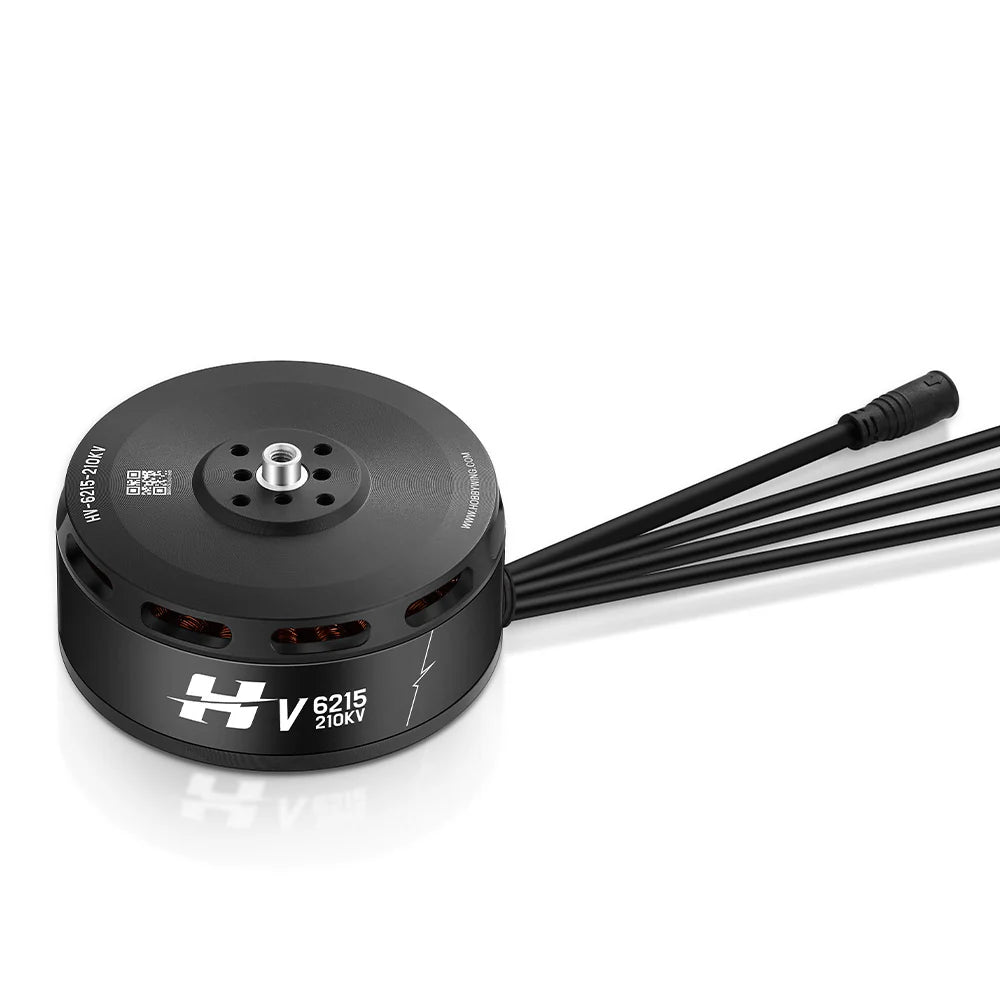 Hobbywing XRotor V6215 210KV 12S VTOL Motor, Hobbywing XRotor V6215 210KV brushless VTOL drone motor with top mount hub and three-wire lead