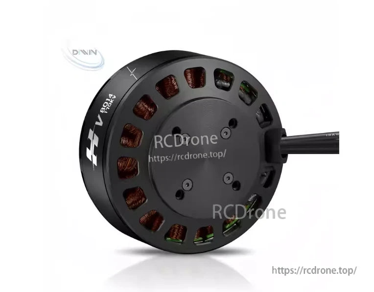 Hobbywing XRotor V8014 170KV VTOL Drone Motor, Hobbywing XRotor V8014 170KV brushless VTOL drone motor, black outrunner housing with exposed copper windings