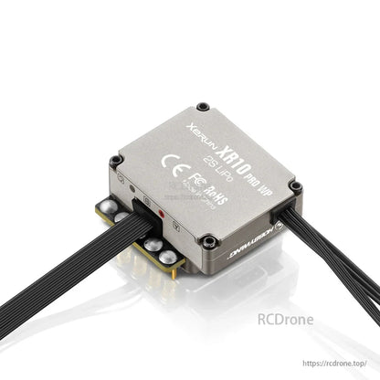 Hobbywing XeRun XR10 Pro WP ESC, Hobbywing XeRun XR10 Pro WP brushless ESC in a metal case with pre-wired leads and XR10 Pro markings