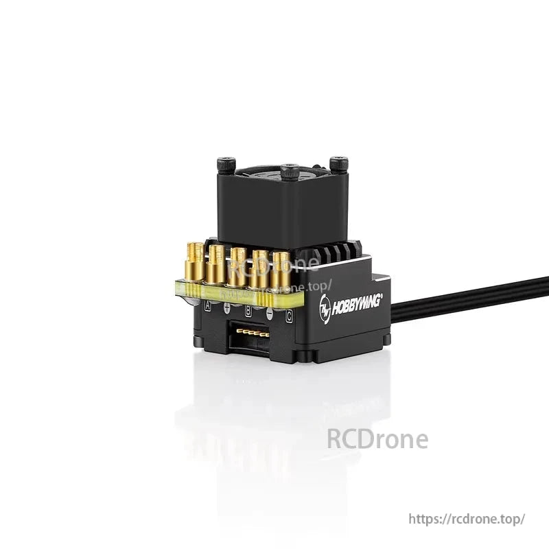 Hobbywing XeRun XR10 Stock Spec G2 sensored brushless ESC with cooling fan and A/B/C motor terminals