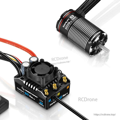 Hobbywing Xerun AXE Plus ESC with cooling fan and AXE550 2300KV sensored brushless motor combo