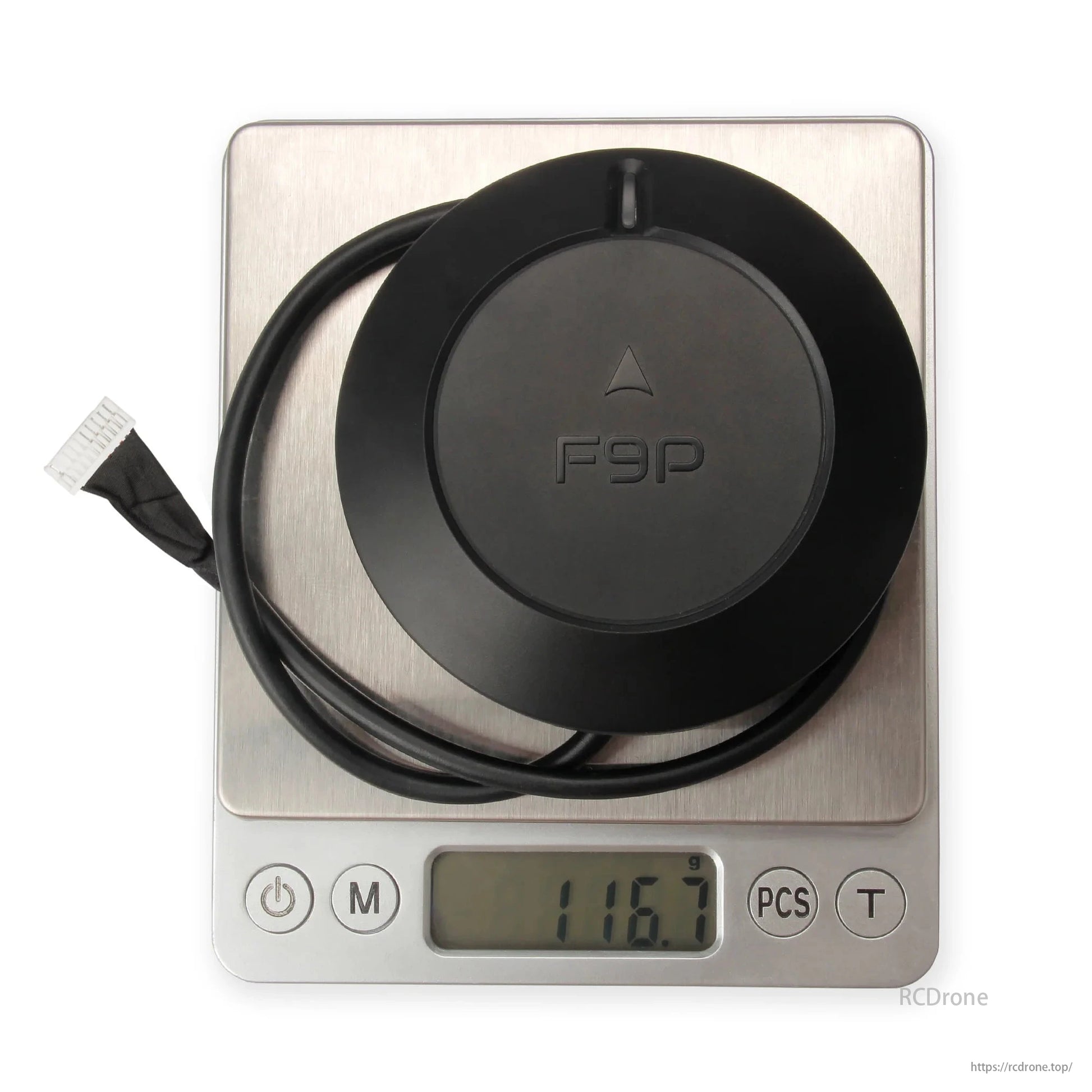 Holybro H-RTK ZED-F9P is a high-precision RTK GPS module with dual-band antenna, IP66 rating, DroneCAN/UART support, for UAVs.