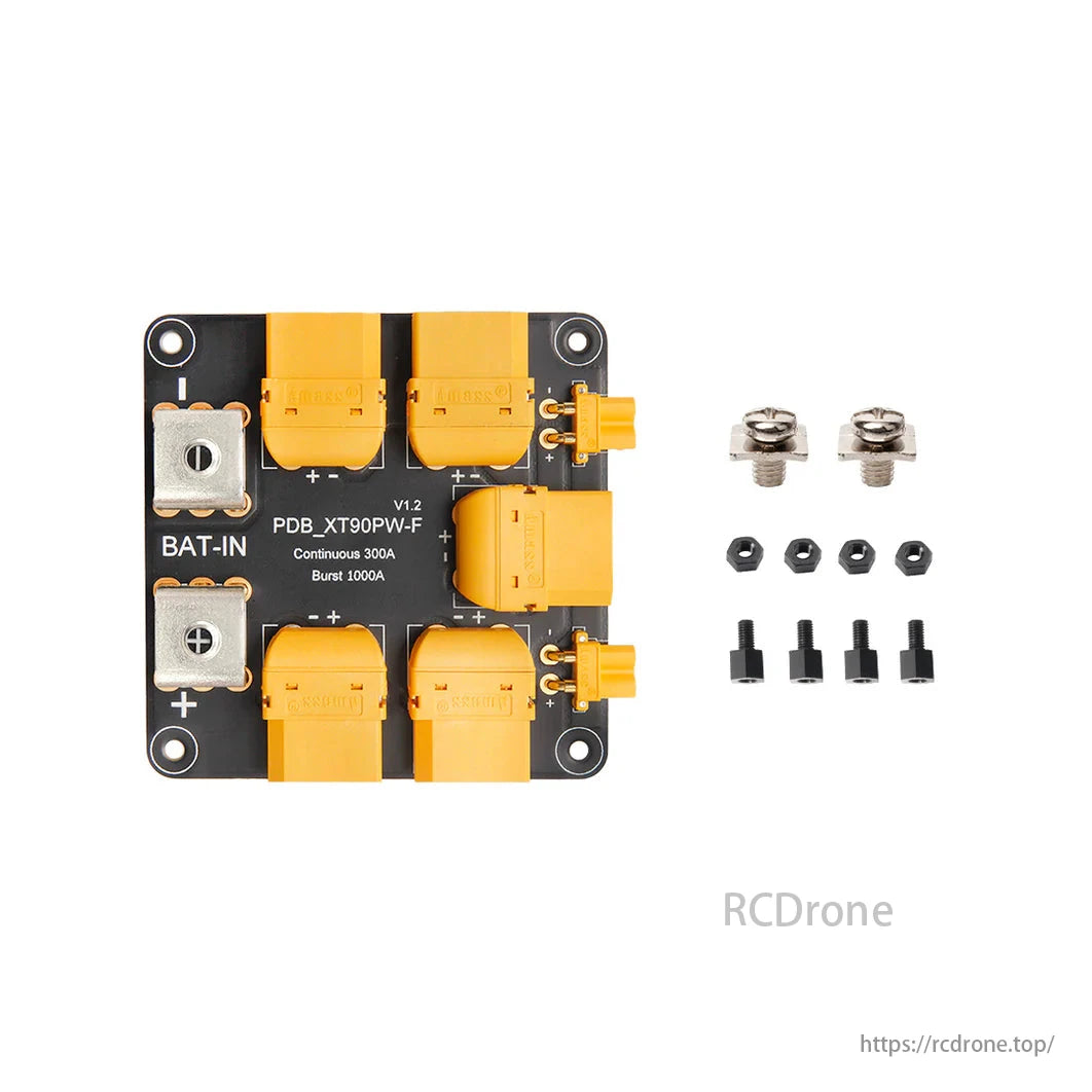 Holybro PDB XT90PW-F V1.2, 300A continuous/1000A burst current, is designed for UAV drones.