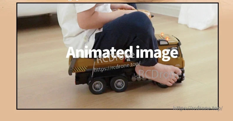 HuiNa 1/14 Scale RC Dump Truck, Device features 10 channels for full function control with forward, backward, left/right steering and precision lifting/lowering.