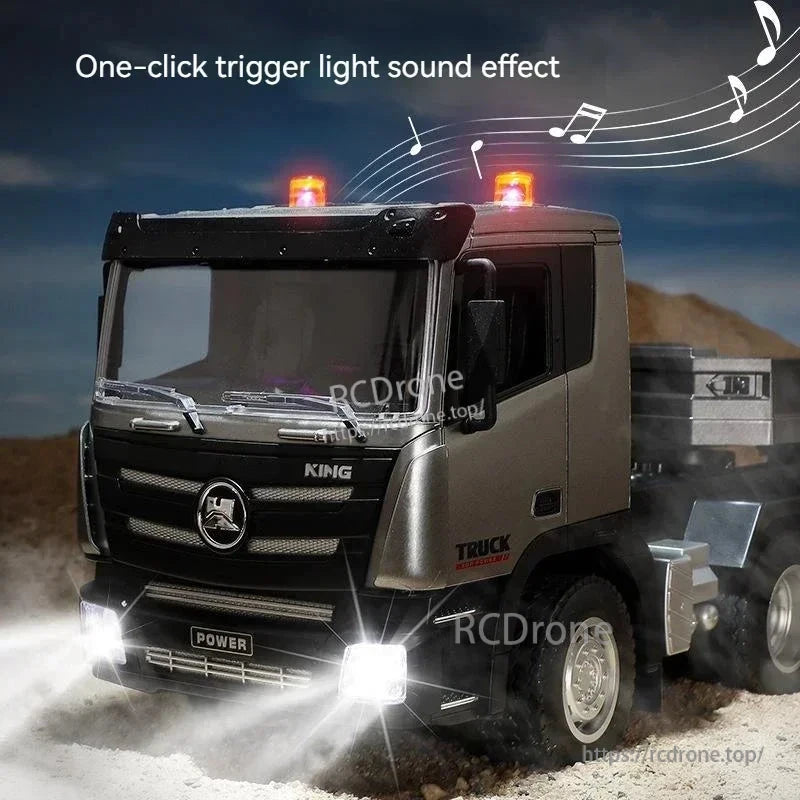 RC truck with lights, sound, one-click trigger, 2.4G remote control