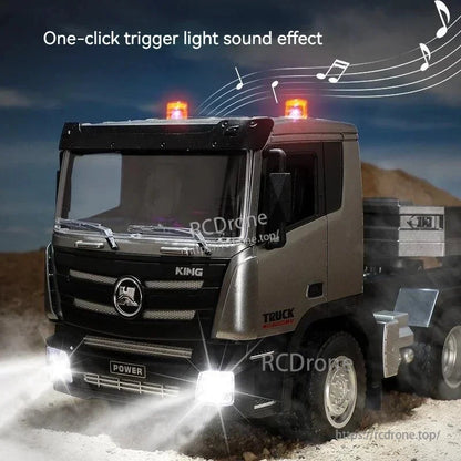 RC truck with lights, sound, one-click trigger, 2.4G remote control