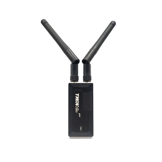 FrSky TWIN Lite Pro RF module with dual antennas, front view for 2.4G TW/ACCESS/ACCST D16