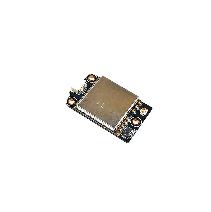 DarwinFPV 25/200/400/600mW VTX module top view with RF shield and mounting holes