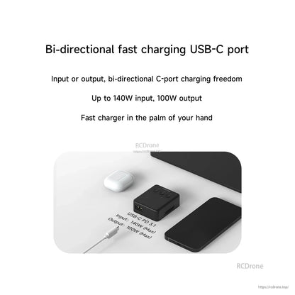 ISDT 608PD RC battery charger with bi-directional USB-C PD 3.1 port rated up to 140W input and 100W output