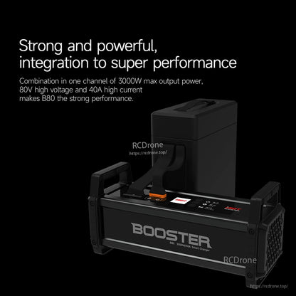 ISDT B60/B80 Smart Battery Charger, ISDT Booster B80 smart battery charger with handles, top carry strap, and built-in display and controls