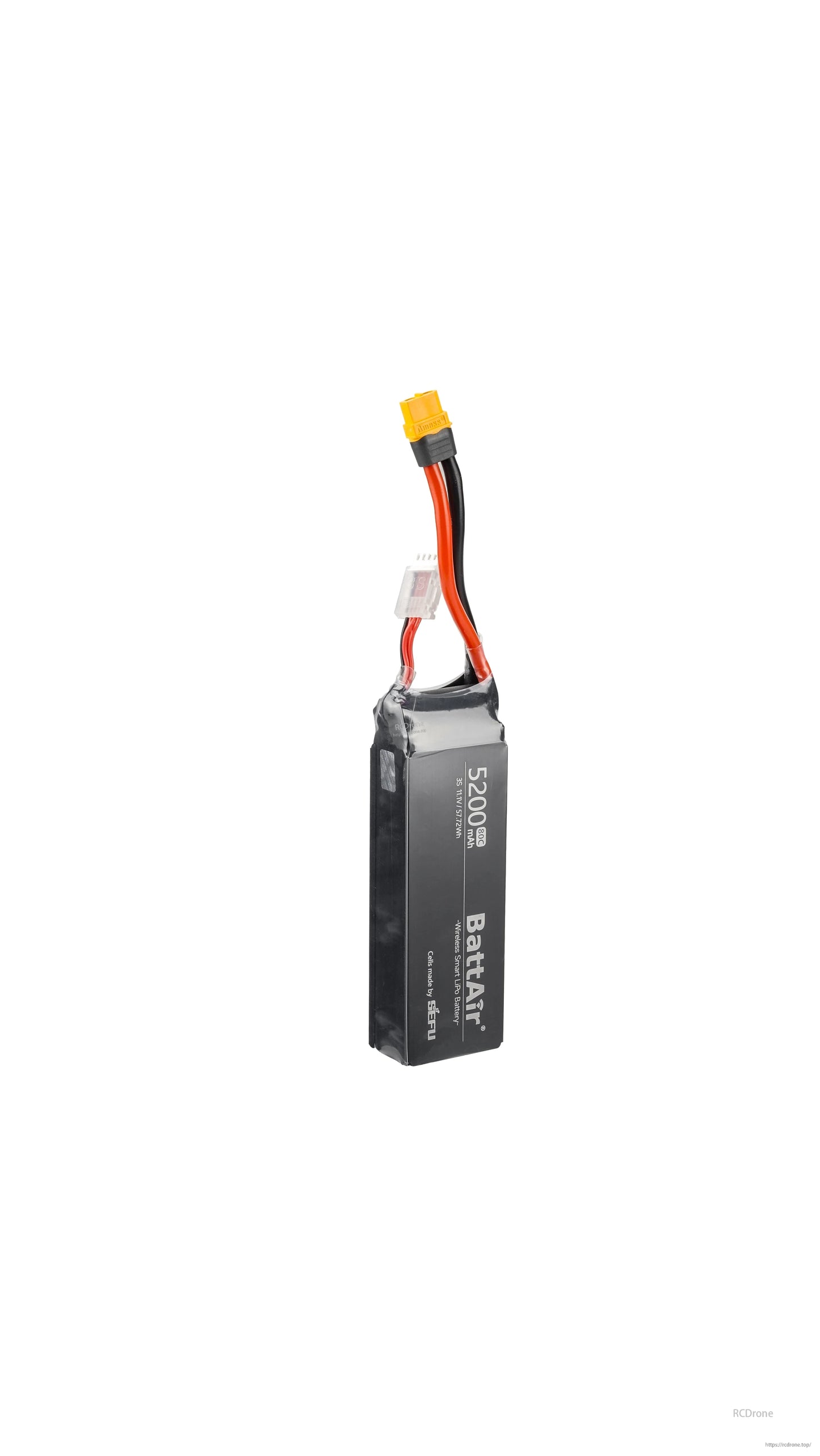 ISDT BattAir 3S 5200mAh 80C Smart LiPo Battery, ISDT BattAir 3S 5200mAh smart LiPo battery pack with XT60 lead and balance connector, black case