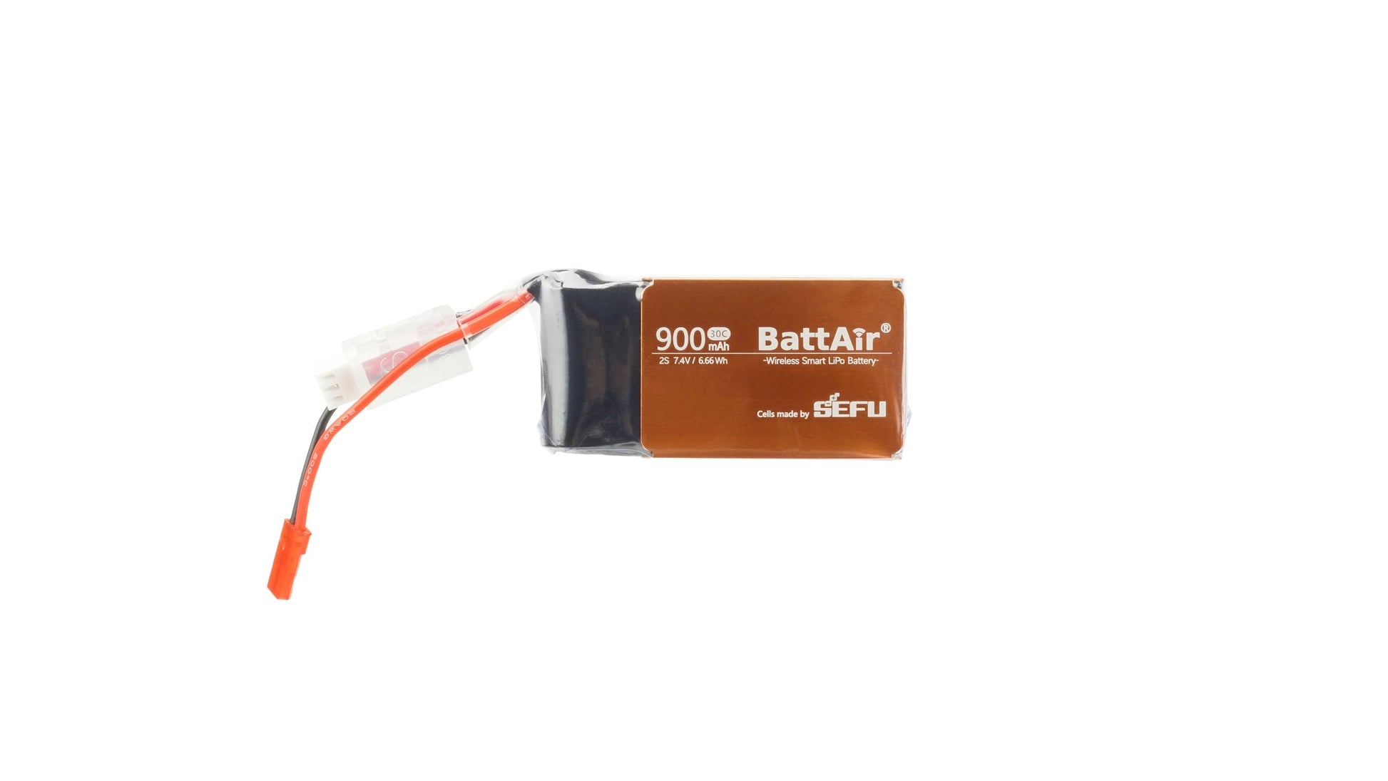 ISDT BattAir Smart RC LiPo Battery, ISDT BattAir smart 2S 7.4V 900mAh LiPo battery pack with JST power lead and white balance connector