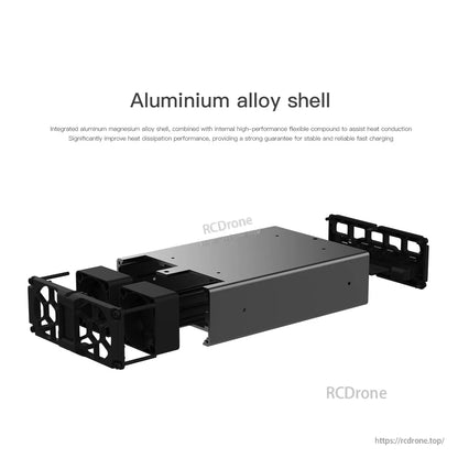 ISDT CM1620 battery charger module in an aluminium alloy case with dual cooling fans and side mounting brackets
