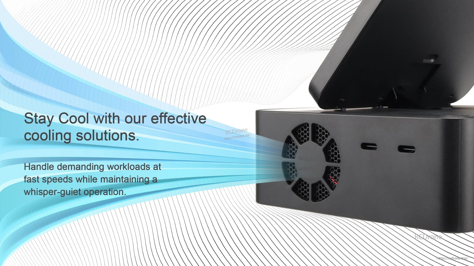 ISDT K2 Zip dual battery balance charger rear view with cooling fan vent and two USB-C ports