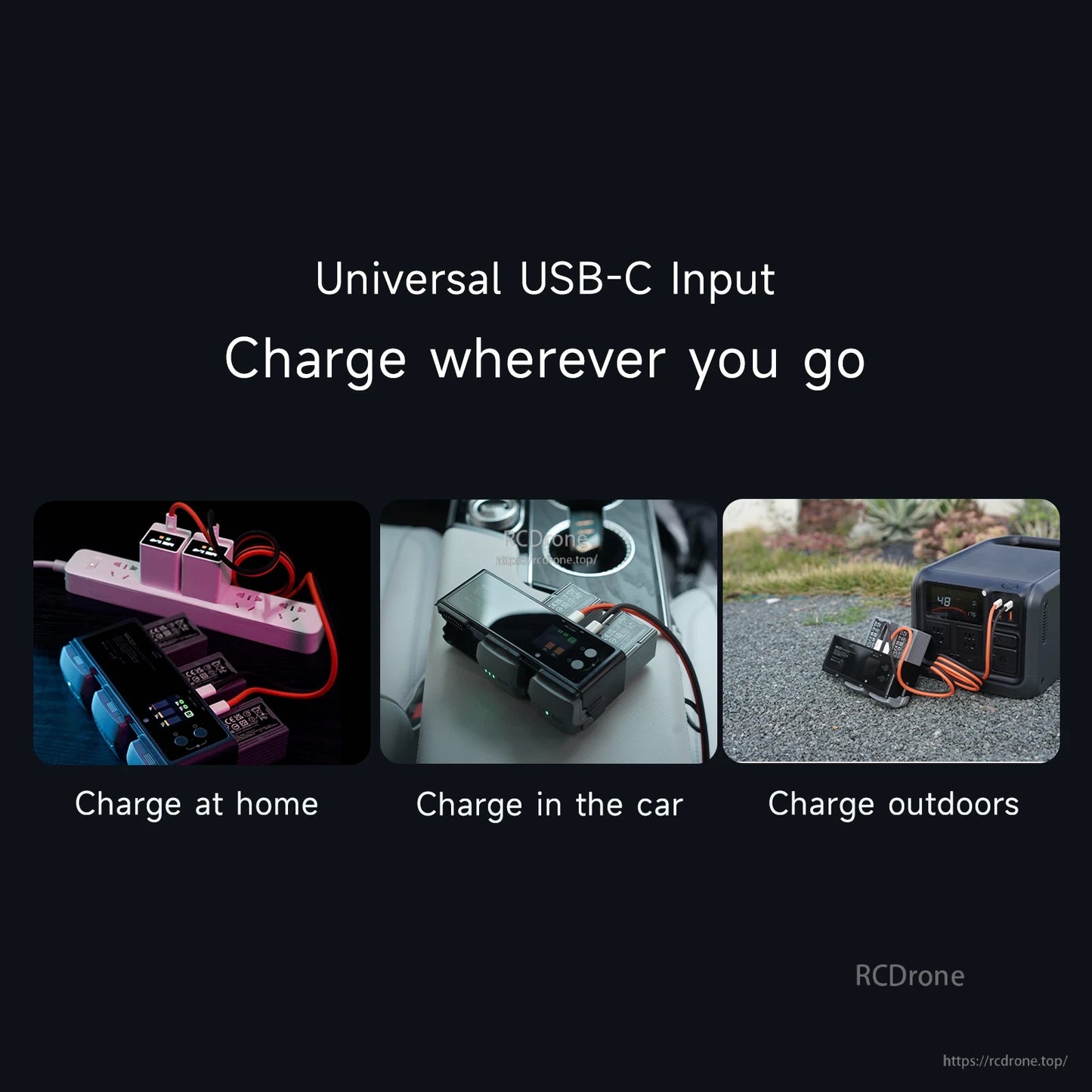 ISDT MA331 Air charging hub with universal USB-C input for portable charging at home, in a car, or outdoors