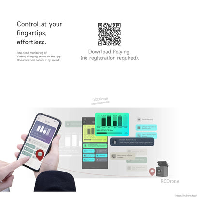 ISDT NP2GO 4-Channel Camera Battery Charger, ISDT NP2GO camera battery charger with smartphone app interface for real-time charge monitoring and sound locate feature