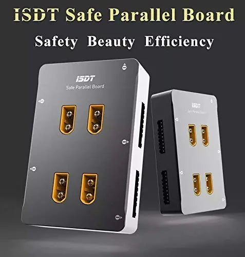 ISDT Safe Parallel Board with four XT60 ports and side balance connectors for parallel LiPo charging