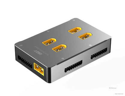 ISDT PC-4860S LiPo parallel charging board with XT60 power connector, four XT60 ports, and side balance ports