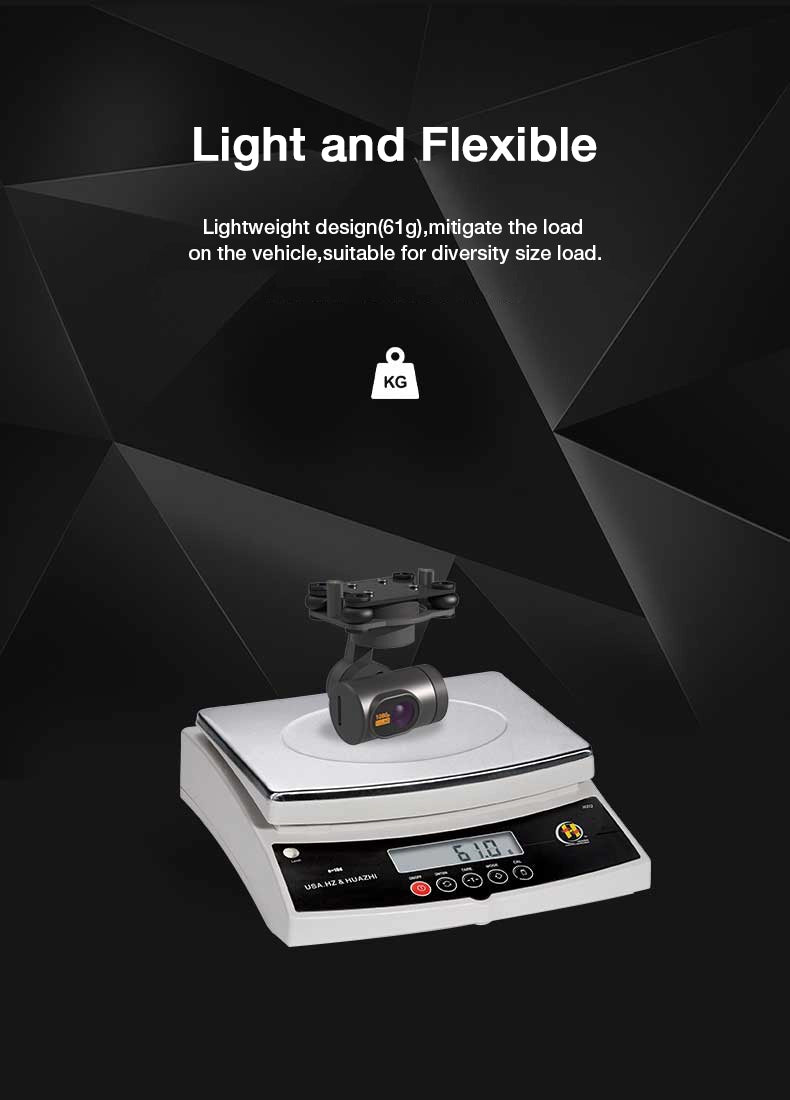 Skydroid C10 Pro Drone Gimbal, Lightweight design for carrying small to medium-sized loads up to 1 kg.