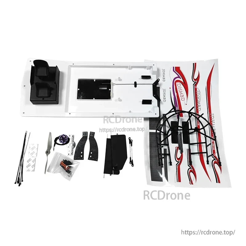 JDHMBD Swamp Dawg RC Air Boat, CF and aluminum motor mount with included 2300KV brushless outrunner motor.