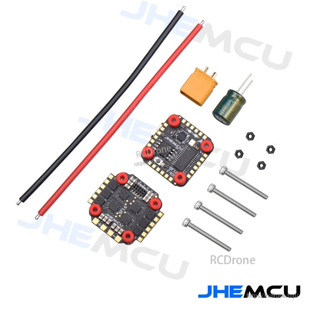 What’s included: GF16 F405 FC, 13A ESC, power wires, connector, capacitor, screws and nuts