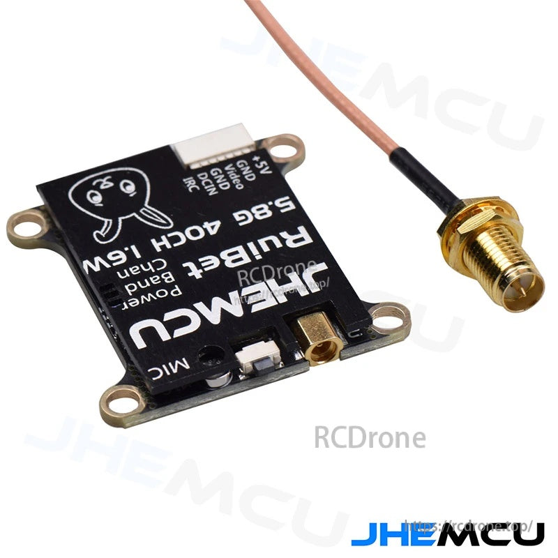 RuiBet Tran-3016W 5.8G VTX with u.FL/IPEX to SMA bulkhead pigtail for antenna connection