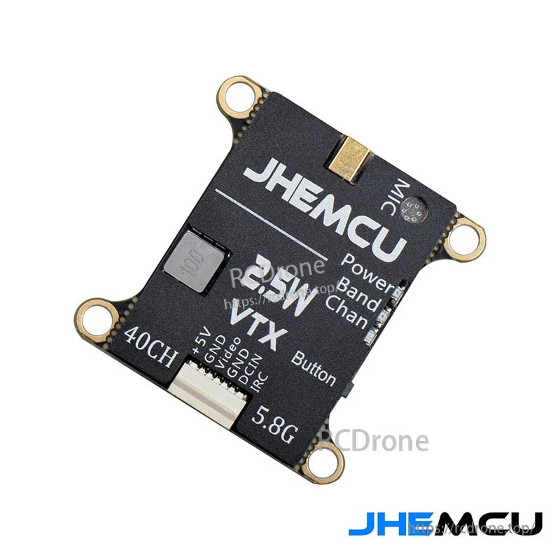 JHEMCU VTX2W5 5.8GHz FPV video transmitter board with 2.5W marking and 40CH label