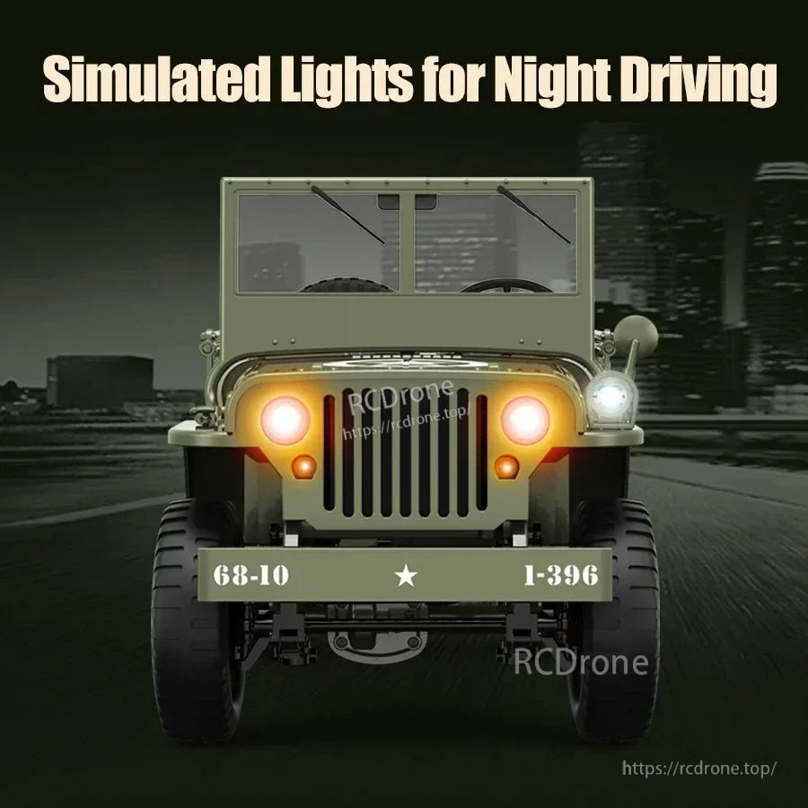 JJRC C8815 1/10 WILLYS JEEP RC Car, JJRC C8815 Willys Jeep RC Car features 4WD, LED lights, and a durable design.