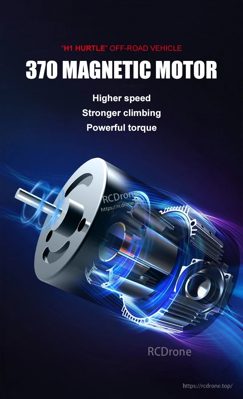 JJRC Q121 RC CAR, H1 HURTLE 370 Magnetic Motor High Speed Strong Torque