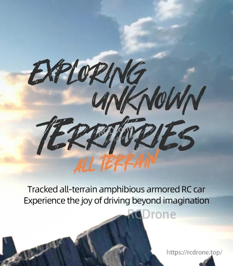 JJRC Q183 RC Car, Exploring unknown territories: all terrain tracked amphibious armored RC car.